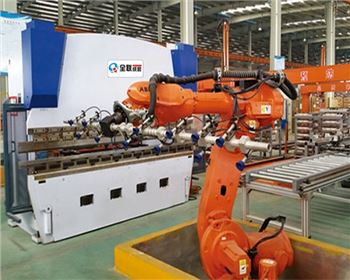 數控折彎(wan)機自動上下(xia)料機器人自(zi)動化生産線(xian)
